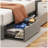 Bed Frame with LED, Wings Headboard Design-1385725518-1385725519