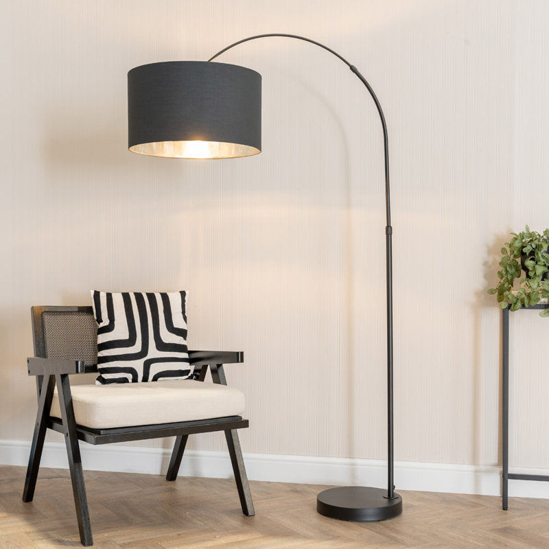 Agoritsa 180cm Matte Traditional Floor Lamp, Yes, Black