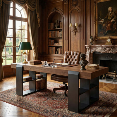 Solid Wood Executive Desk