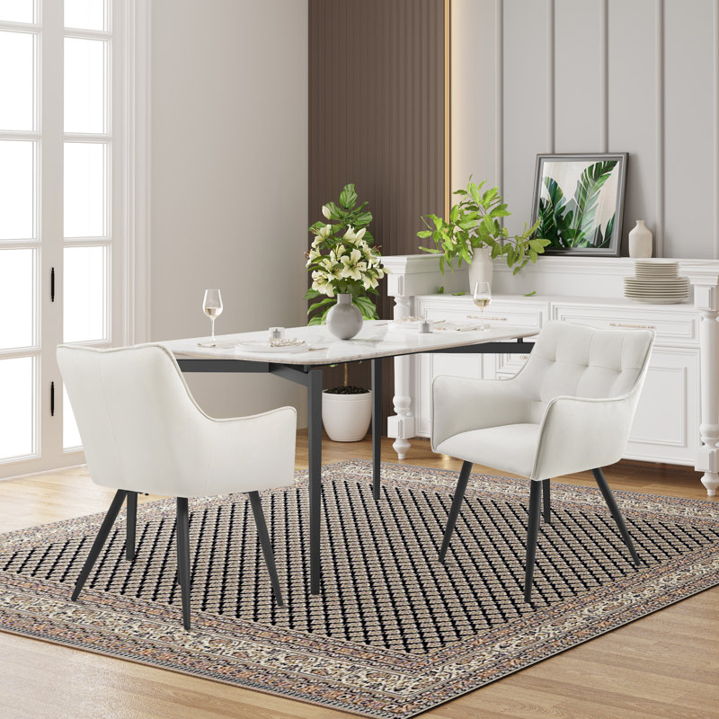 Paulinus Velvet Armchair, Cream
