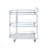 Martavious Bar Cart in Clear and Chrome
