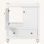 Meuble-lavabo de 30 po sans lavabo, base seulement, armoire avec portes et tiroir, cadre solide et panneau de fibres à densité moyenne, blanc