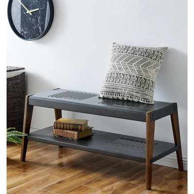 Aniston Steel Storage Bench