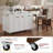 102.3" Kitchen Island with Extendable Dining Table-1031641913