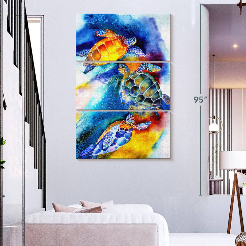 Brampt Paradise Turtles, 45" H x 28" W