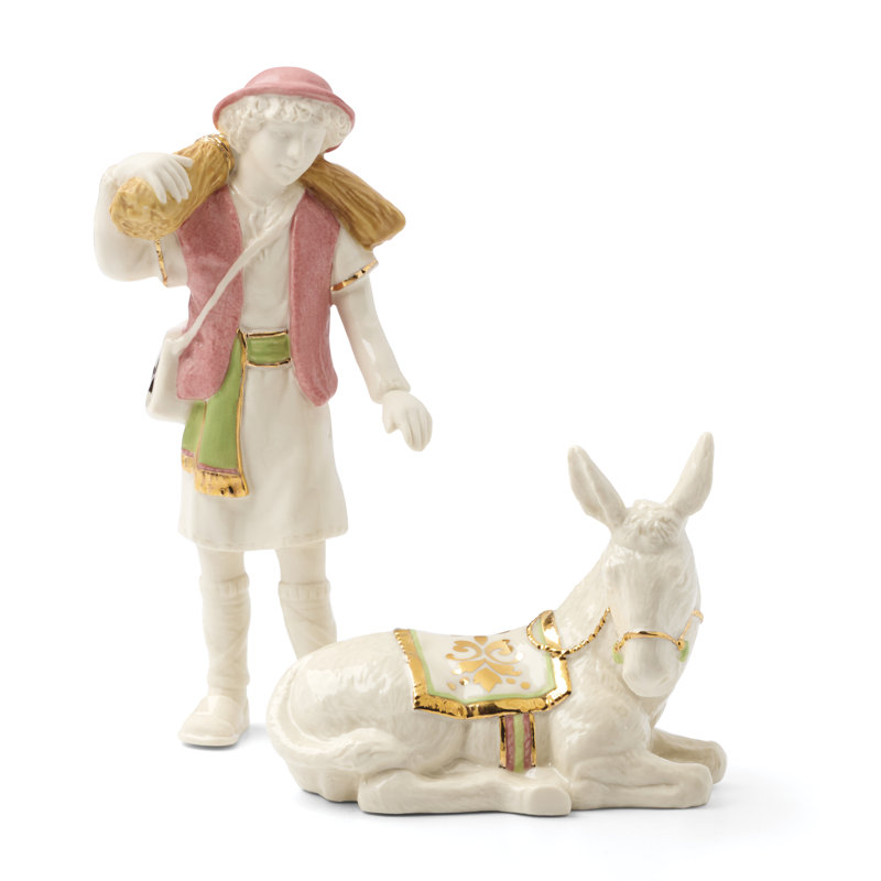 First Blessing Boy with Donkey Figurine