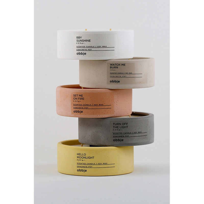 Candly Scented Tumbler Candle with Concrete Holder