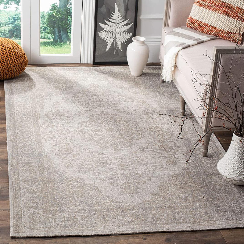Tapis oriental en coton Spaulding, Rectangle 4 pi x 6 pi