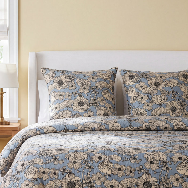 Kimpton 100% Cotton Quilt - King, King, Limestone