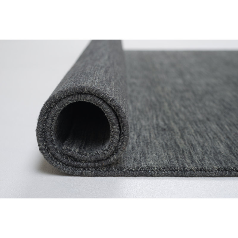 Rectangular Uniform Color Wool Hand Woven Area Rug, Rectangle 60cm x 90cm