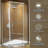Corner Shower Enclosure 36 In. W X 72 In. H Frameless Neo-Angle Shower Enclosure, 1/4" (6Mm) Clear SGCC Tempered Glass, Pivot Shower Door In Brushed Nickel,Shower Base Not Included-123272797