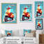 Corail bleu sarcelle, affichage de scooter III sur toile-993475787-993475791
