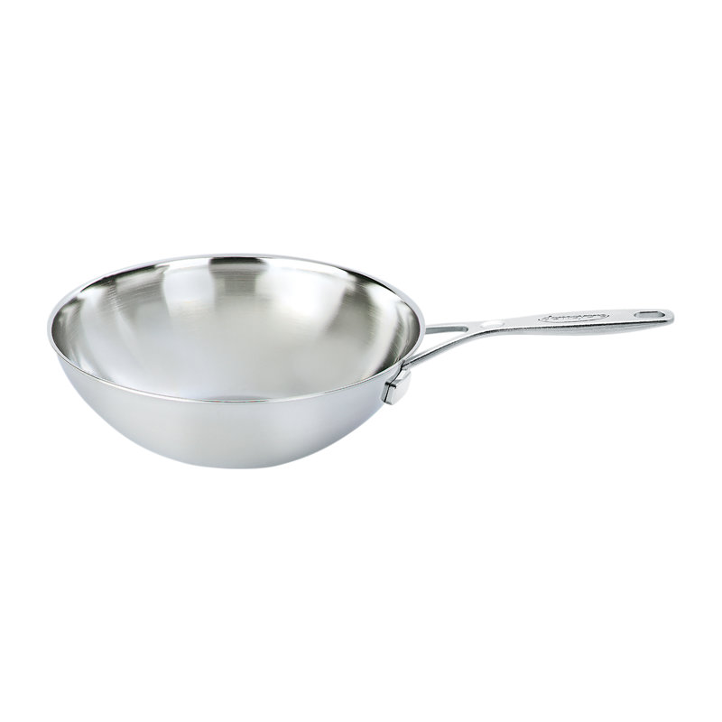 Industry 20.5" Flat Bottom Stainless Steel Wok