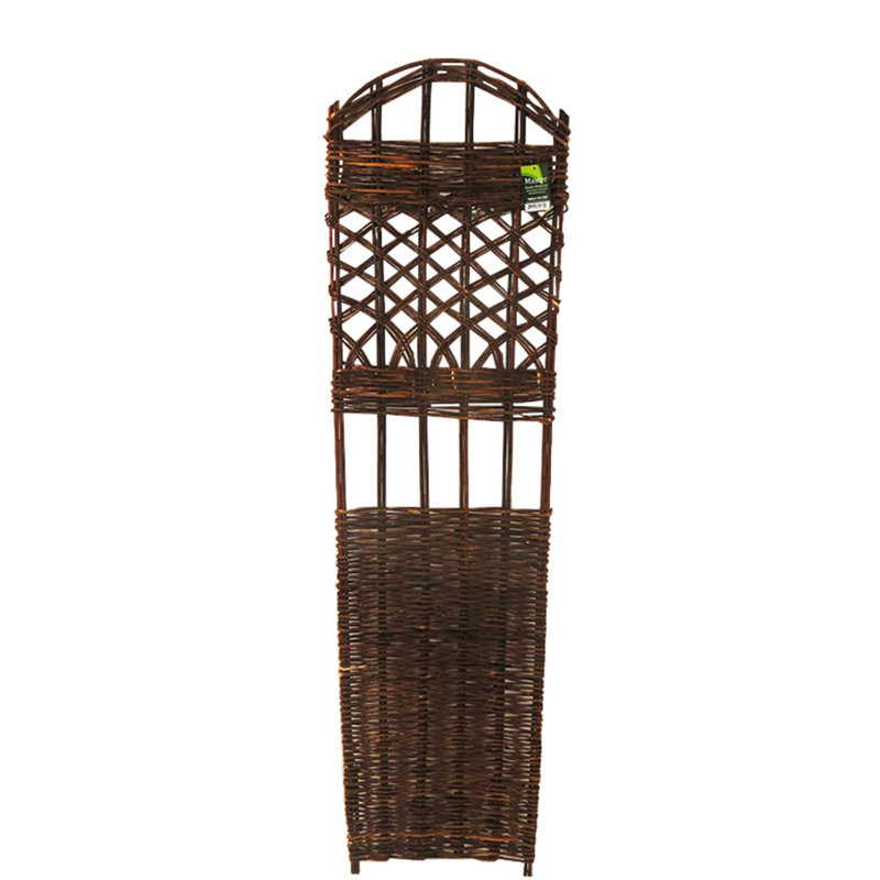 72" Brown Willow Wood Lattice Panel Trellis