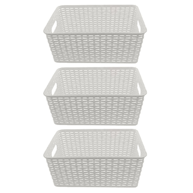 Bay Isle Home™ Decorative Basket, 6" H x 15" W x 10.25" D, Gray, 6
