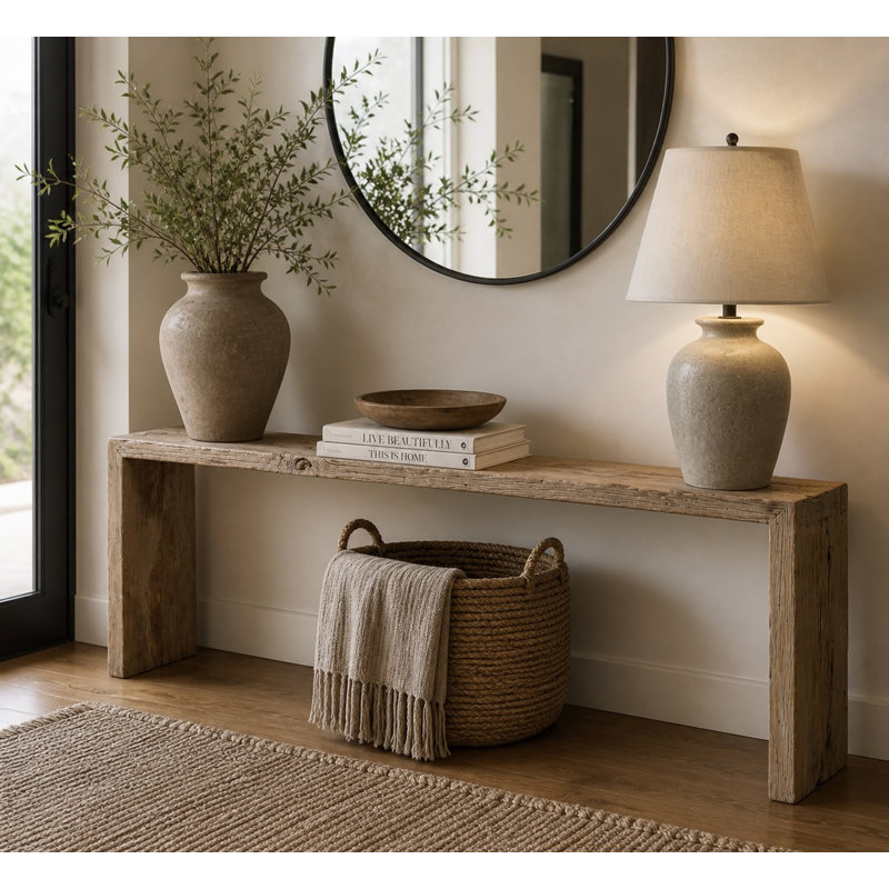 120'' Solid Wood Console Table, 34" H x 96" W x 15" D