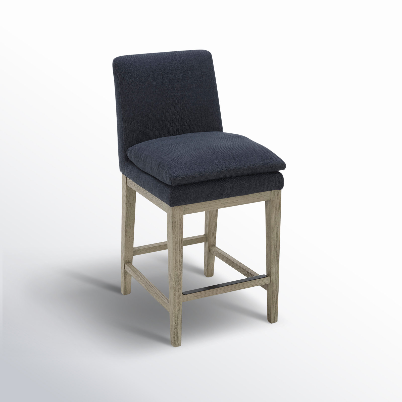 Bethea 26" Bar Stool, Effie Insignia Blue Performance Linen