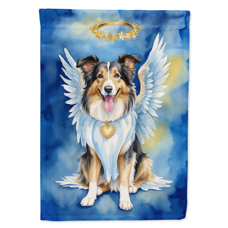 Collie, mon ange, drapeau de jardin
