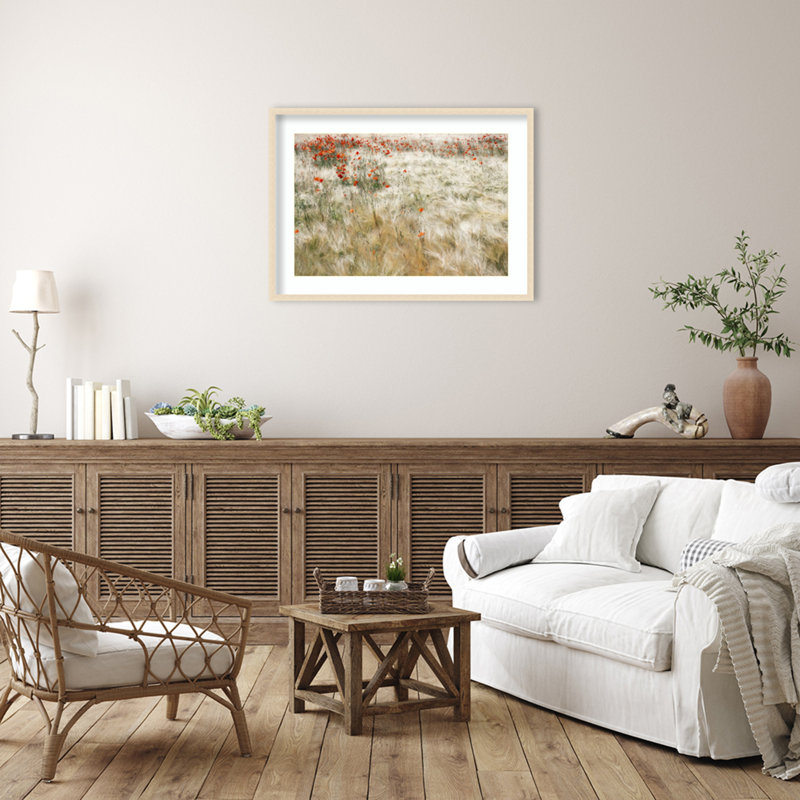 «Summerfield» par Gilbert Claes, reproduction d'art murale en bois encadrée, H 30 po x l 42 po