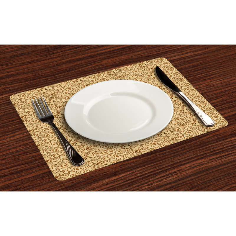 Polyester Floral Rectangle Placemat