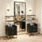 Utility Cart with Storage Drawers, Trolley with Metal Tool Holder and Basket-117586502-128124264