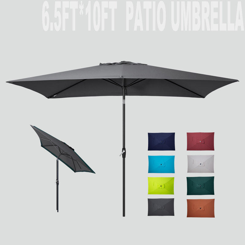 Shinetta 6,5 x 10 pi Parasol carré, Gris