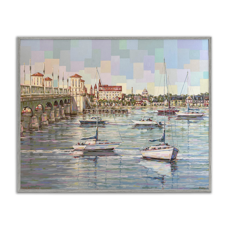 The Colors Of Bayfront, giclée encadrée, design par Linda Sperruche, H 24 po x l 30 po, Estampe numérique Farmhouse