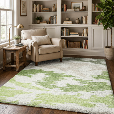 Tapis Dream Shag ADS746 abstrait, lavable à la machine de qualité supérieure