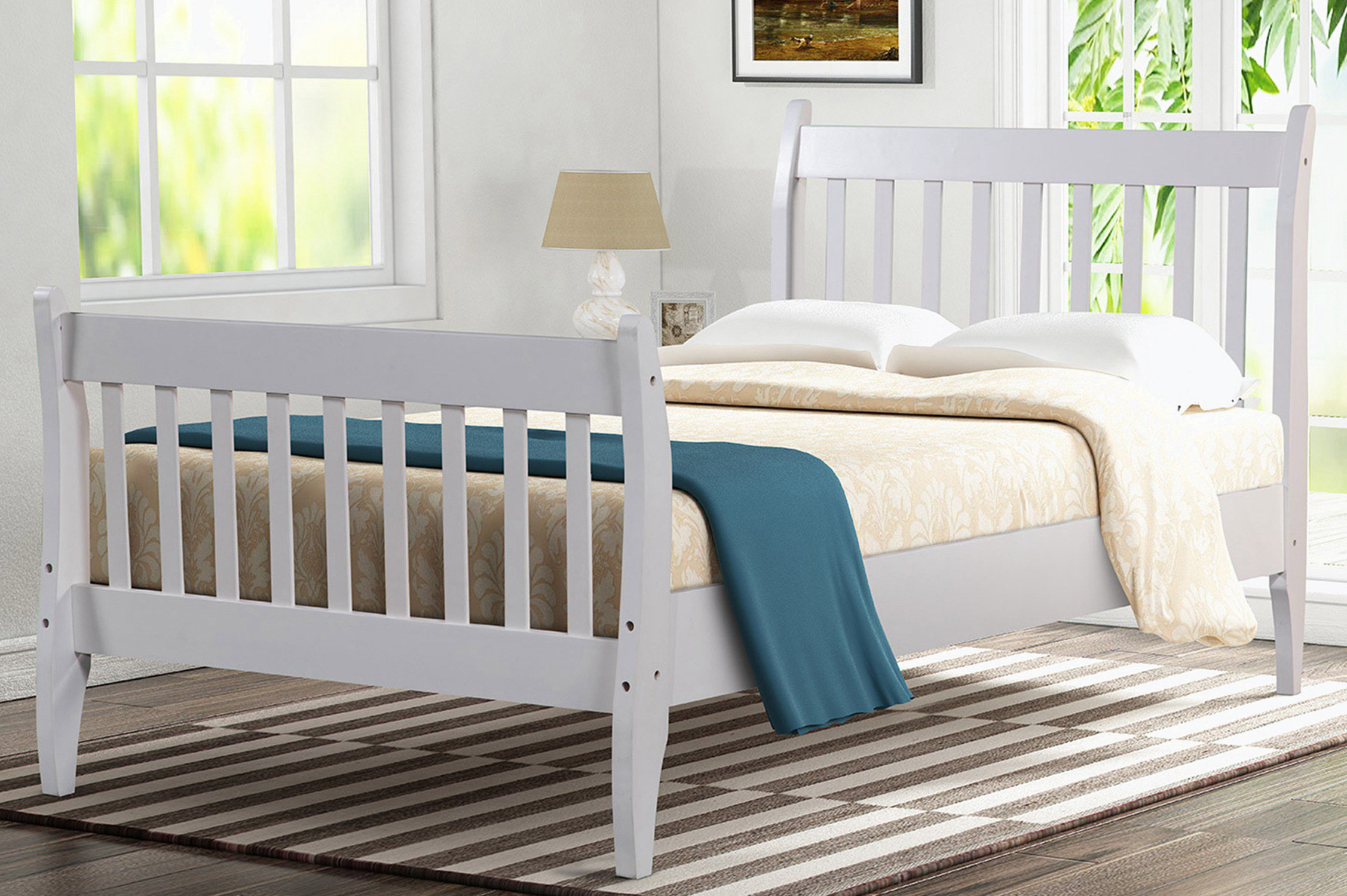 Home Decor Solid Wood Slat Bed Wayfair   Solid Wood Slat Bed 