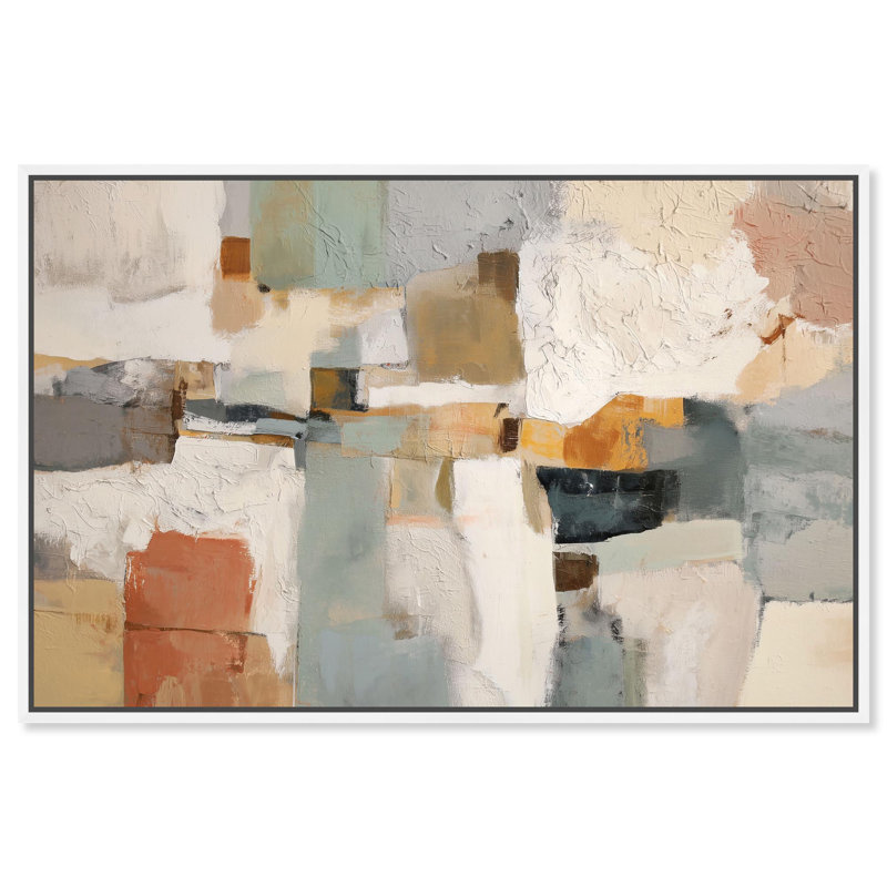 Impression sur toile Color Field Intersect I par Art Remedy, cadre blanc, 45 x 30, H 31 po x l 46 po, Cadre blanc