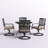 Alyah 4-Person Metal Patio Dining Set with Round Table