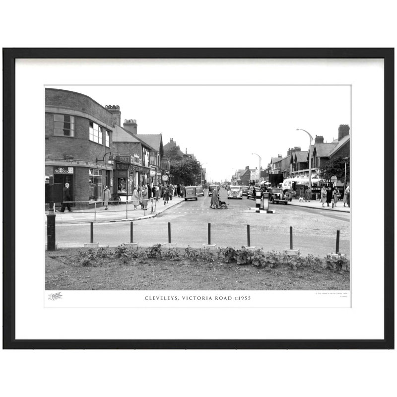 Cleveleys, Victoria Road C1955 - Single Picture Frame Print, 40cm H x 50cm W x 2.3cm D