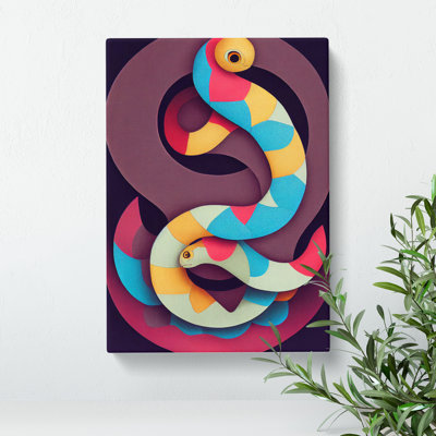 Abstract Snake Art No.1 - Wrapped Canvas