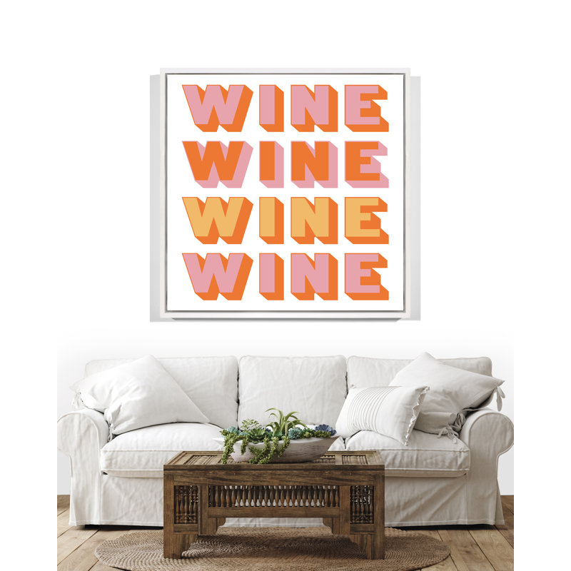Wine Print by Yaffa G, 41" H x 39" W, White Floater Framed