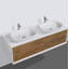 Ensemble de meuble-lavabo double mural 55,1 "Fiona