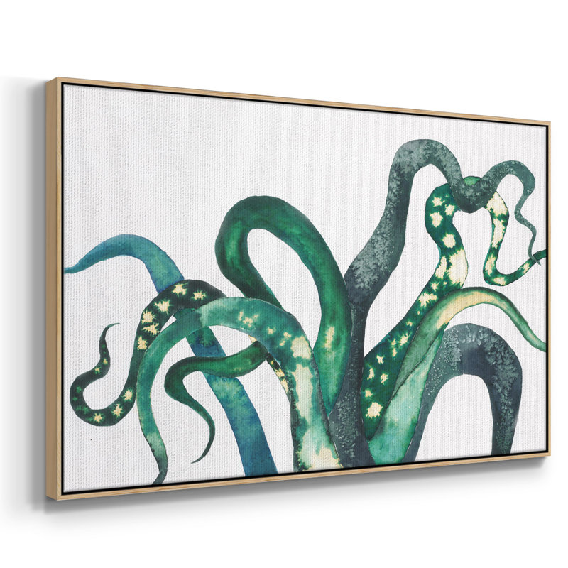 Octo Legs - Reproduction de photo sur toile, H 41 po x l 27 po x P 2 po, Encadrement argenté