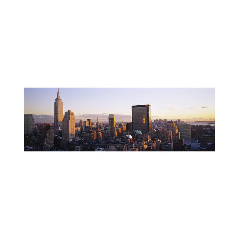 Buildings In A City, Manhattan, New York City, New York State, USA - Wrapped Canvas Panoramic Print