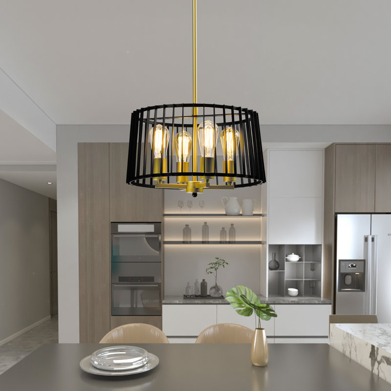 Faison 4 - Light Black/Gold Pendant