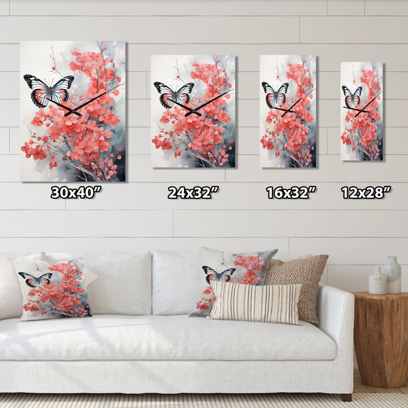 Horloge murale Corail, H 32 po x l 24 po x P 1 po