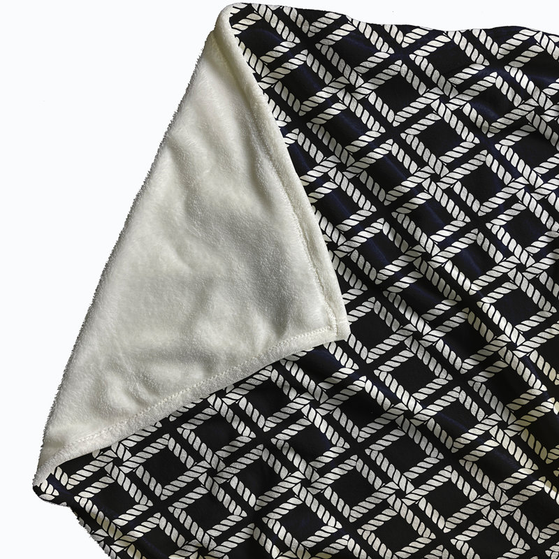 Farrah Plain Weave / Muslin Throw Blanket, Black