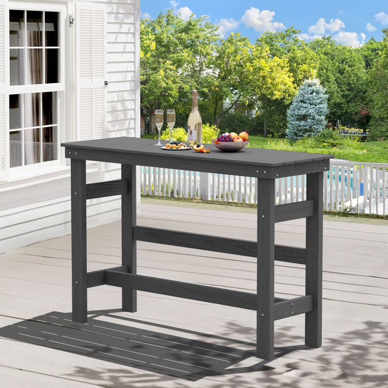 Raise Rectangular Outdoor Table, Gray