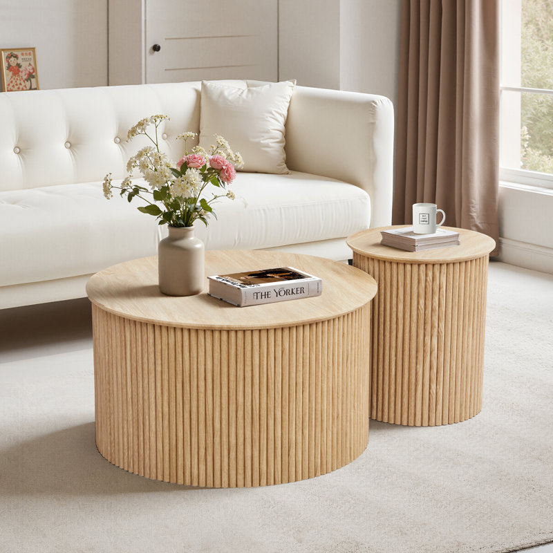 2 - Piece Living Room Table Set, Natural