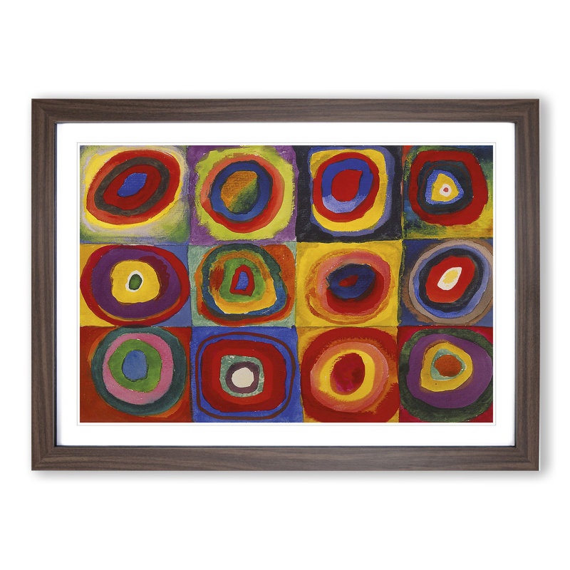 Farbstudie by Wassily Kandinsky - Framed Print, 36cm H x 48cm W x 2cm D, Walnut Framed
