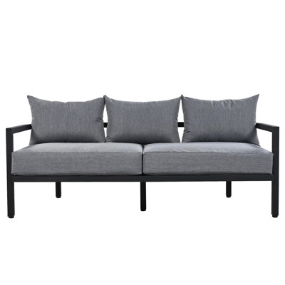 Multi-Person Outdoor Steel Sofa Set with Coffee Table