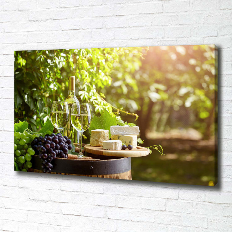 Wine And Snacks - Wrapped Canvas Print