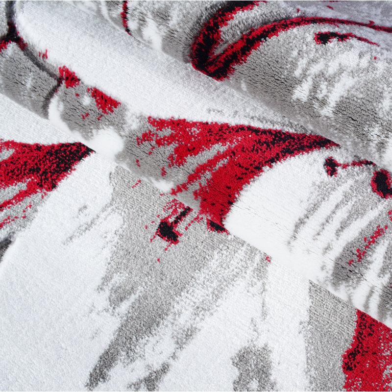 Tapis gris à motif floral Achante, Rectangle 7'10" x 10'5"