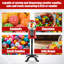 Distributeur de bonbons rouge commercial de 15 pouces avec support - Distributeur de bonbons à pièces pour Halloween / Fête de Noël