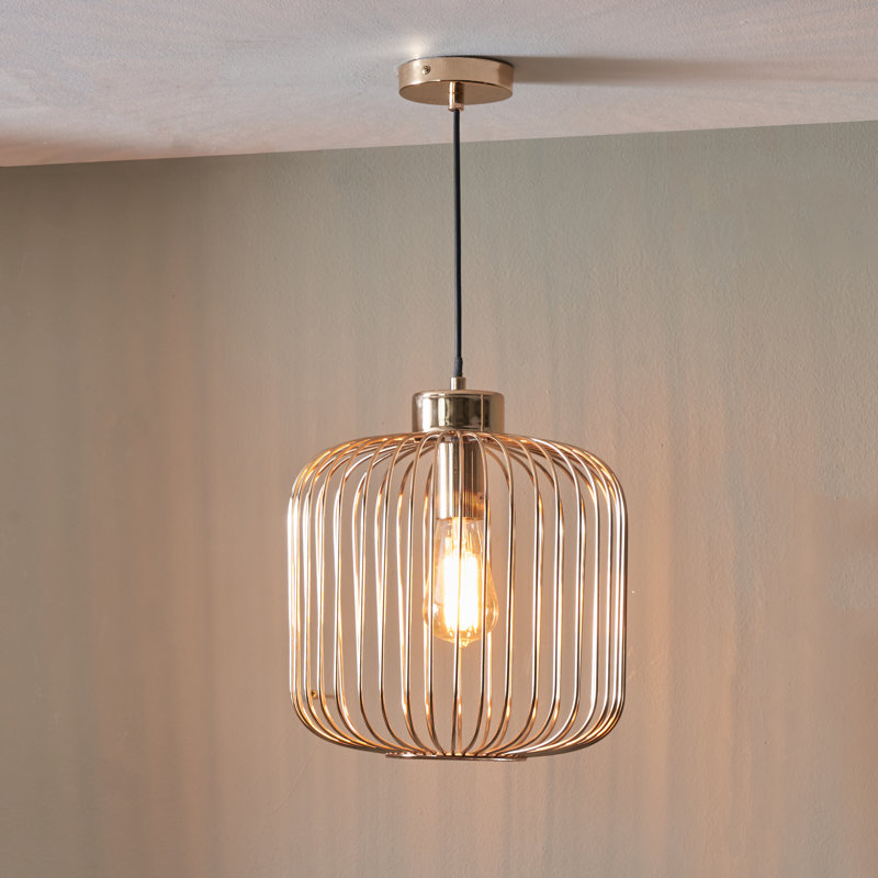 Reposa 1 - Light Gold Lantern Pendant