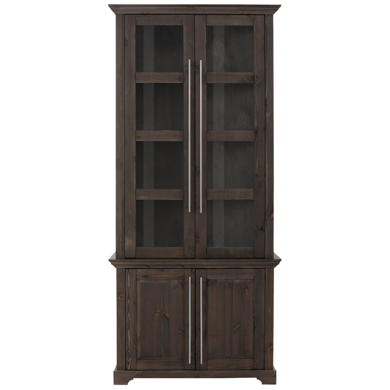 Welford Display Cabinet, Black/Dark Grey