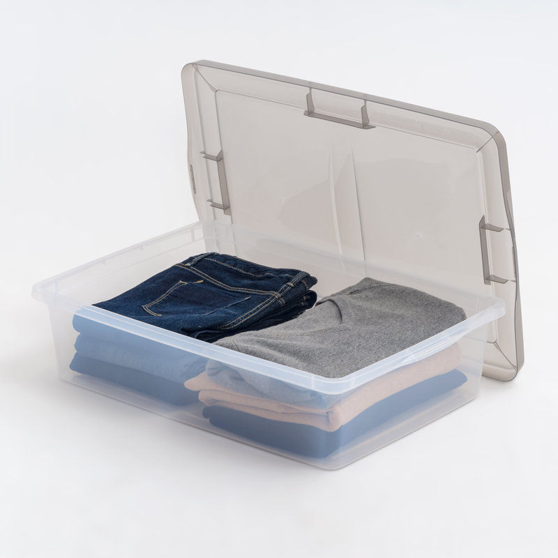 Didmarton Snap Top Plastic Storage Box, 28 qts., 6